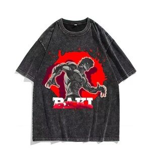 Graphic Black T-Shirt with Red Design